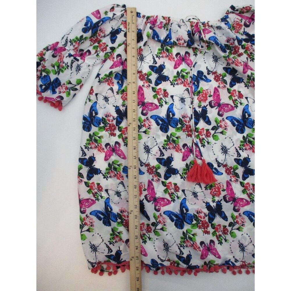 America & Beyond Womens Small Boho Multicolor Butterfly Print Dress - Picture 10 of 13